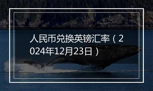 人民币兑换英镑汇率（2024年12月23日）