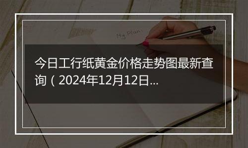 今日工行纸黄金价格走势图最新查询（2024年12月12日）