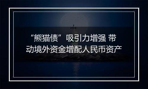 “熊猫债”吸引力增强 带动境外资金增配人民币资产